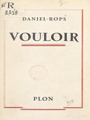 cover image of Vouloir
